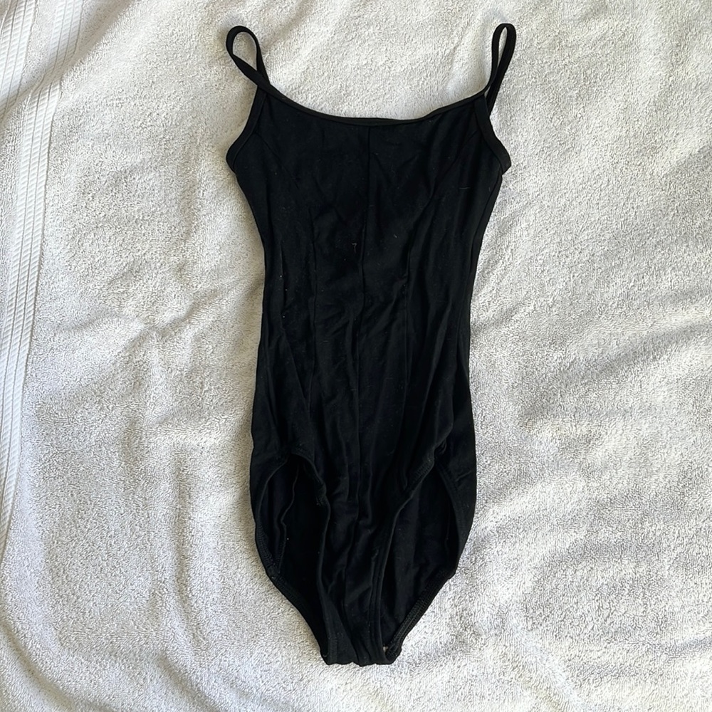 Classic black ballet leotard